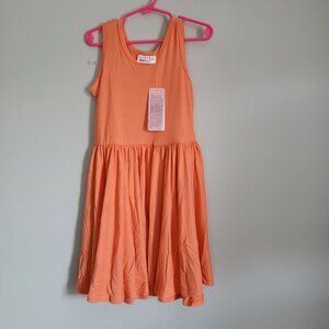 Dot Dot Smile Dress Girl's 5/6 Youth Orange Twirl Tank NWT